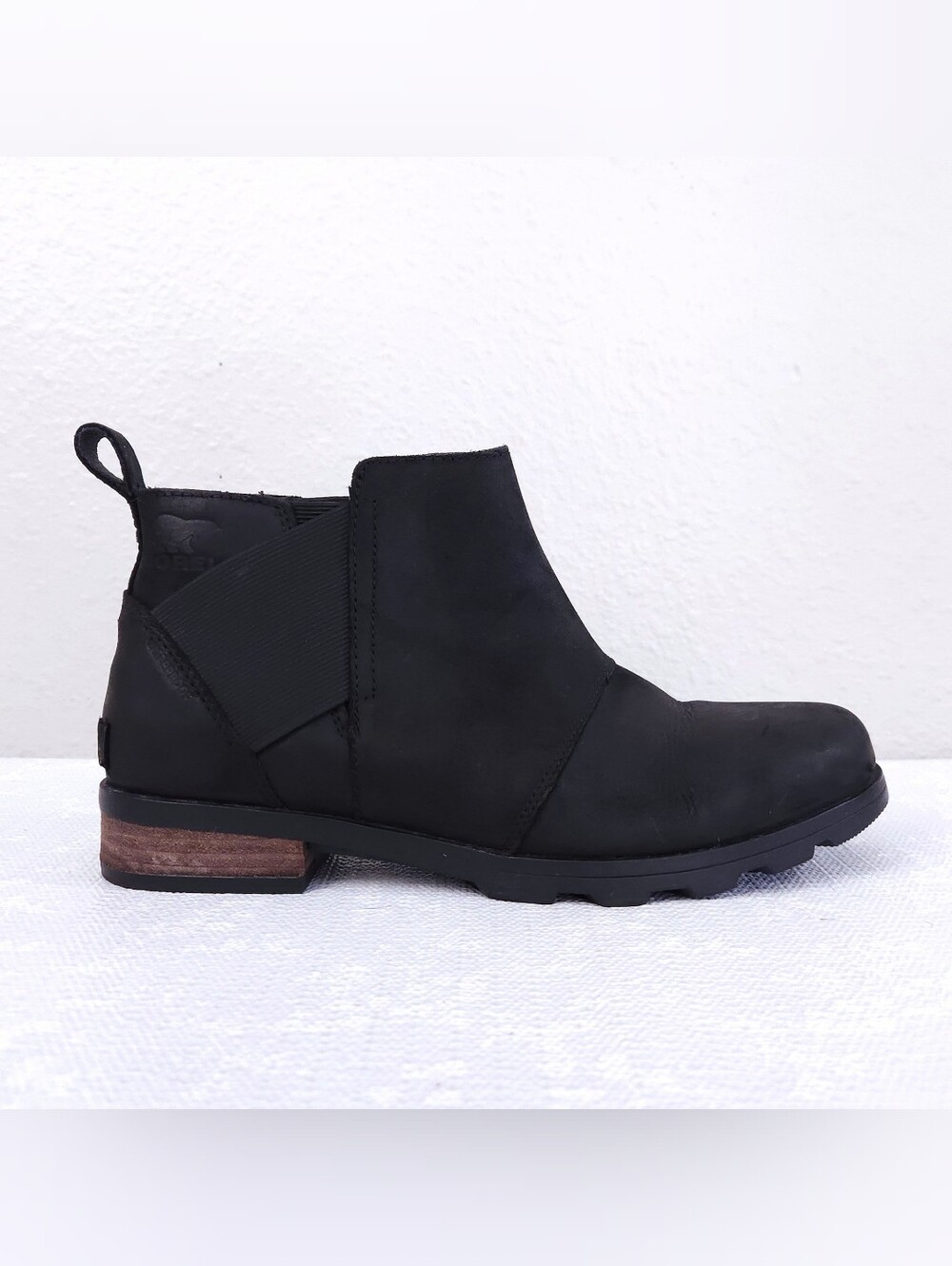 SOREL Emilie Chelsea Ankle Bootie US 8.5 Black - Picture 4 of 11